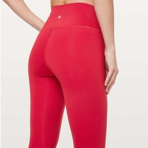 Lululemon Wunder Under 25” inseam size 4 Dark Red